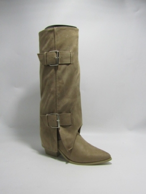Kozaki damskie ocieplane na obcasie (36-41) 9217 BEIGE