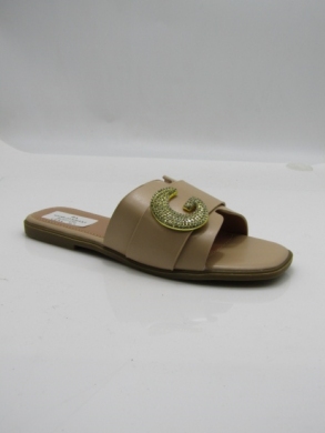 Klapki damskie na płaskim (36-41) GG88-23 KHAKI