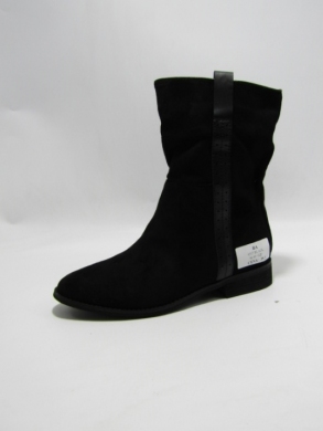 Botki damskie na płaskim (36-41) 9557 BLACK