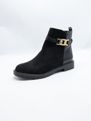 Botki damskie ocieplane na płaskim (36-41) EL-816 BLACK