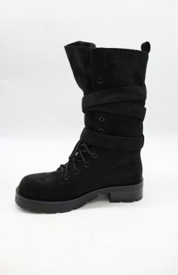Botki damskie ocieplane na płaskim (36-41) CS-033 BLACK