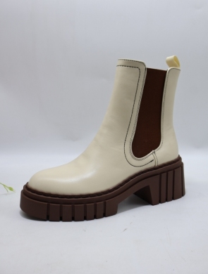 Botki damskie ocieplane na obcasie (36-41) 8962-PA BEIGE