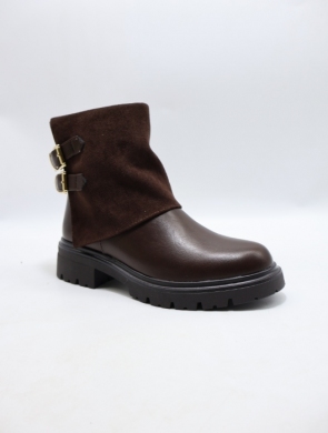 Botki damskie na płaskim (36-41) 68343 BROWN