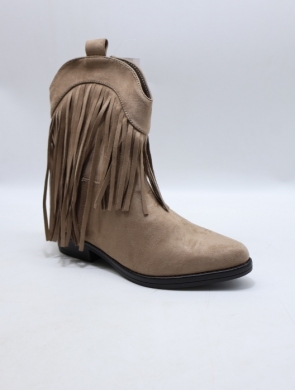 Botki damskie na płaskim (36-41) 9729 KHAKI