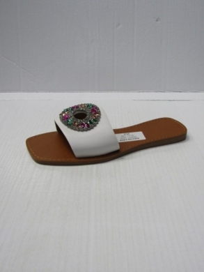 Klapki damskie na płaskim (36-41) DM207 WHITE
