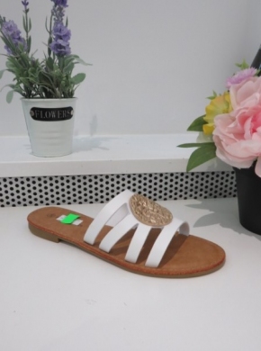 Klapki damskie na płaskim (36-41) SU002 WHITE