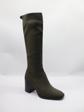 Kozaki damskie na obcasie (36-41) RQ425 GREEN