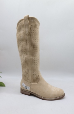 Kozaki damskie na płaskim (36-41) A958 BEIGE