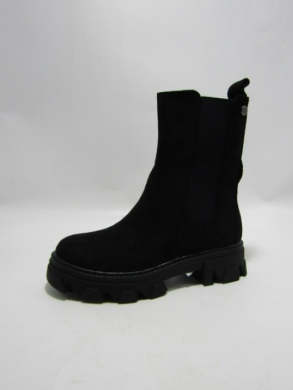 Botki damskie ocieplane na płaskim (36-41) BJ1599 BLACK
