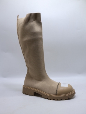 Kozaki damskie na płaskim (37-40) RXJ192 KHAKI