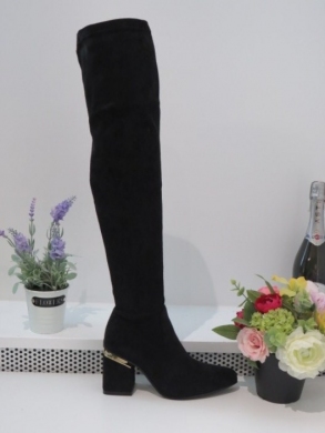Kozaki damskie na obcasie (36-41) CLS287 BLACK