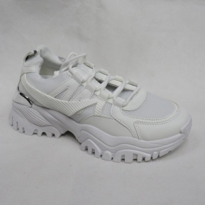 Buty sportowe damskie na płaskim (36-41) OYI-70 WHITE