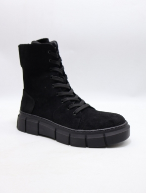 Botki damskie na płaskim (36-41) H3102 BLACK