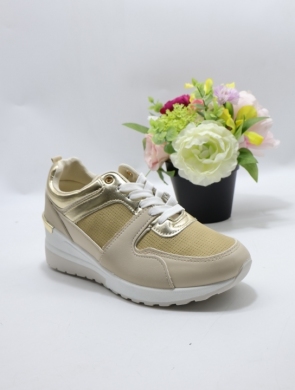 Buty sportowe damskie na koturnie (37-41) AB853 BEIGE