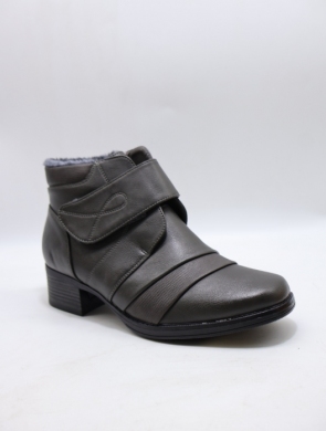 Botki damskie ocieplane na obcasie (37-42) 2665-2 GREY