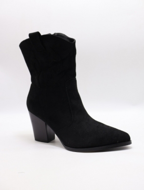 Botki damskie na obcasie (36-41) 1551 BLACK