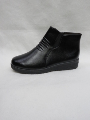 Botki damskie ocieplane na płaskim (36-41) X2228 BLACK