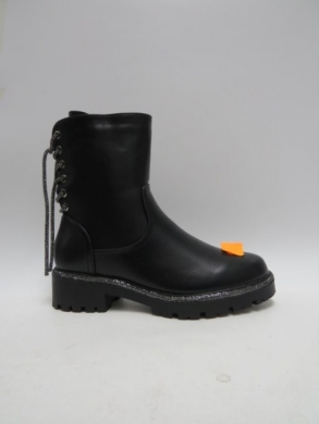 Botki damskie ocieplane na płaskim (36-41) AM7502 BLACK