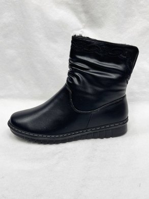 Botki damskie ocieplane na płaskim (36-41) 108 BLACK