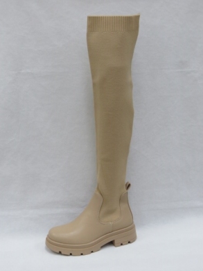 Kozaki damskie jesienne na płaskim (36-41) RXJ127 KHAKI