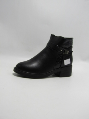 Botki damskie ocieplane na obcasie (36-41) 5687-1 BLACK