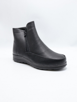 Botki damskie ocieplane na płaskim (36-41) J22-10 BLACK