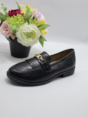 Półbuty damskie na płaskim (36-41) F1-04 BLACK