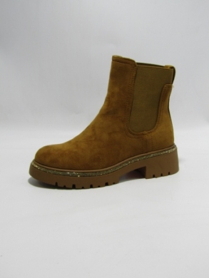 Botki damskie na płaskim (36-41) 8662 CAMEL