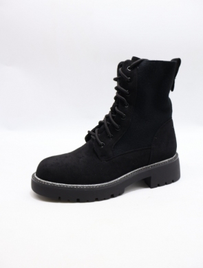 Botki damskie na płaskim (36-41) 9687A BLACK