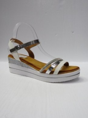 Sandały damskie na koturnie (36-41) WH529 SILVER