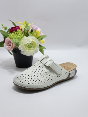 Klapki damskie na płaskim (36-42) C2316-3 WHITE
