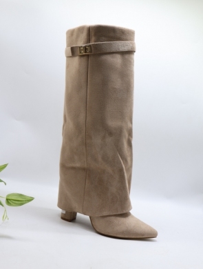 Kozaki damskie na obcasie (36-41) RXJ288 TAUPE