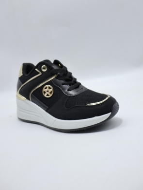 Buty sportowe damskie na koturnie (36-41) LDLJ-178  BLACK