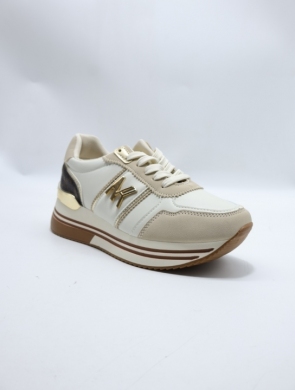 Buty sportowe damskie na płaskim (36-41) WW230 WH/BEIGE