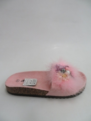 Klapki damskie z futerkiem (36-41) FRS-15 PINK
