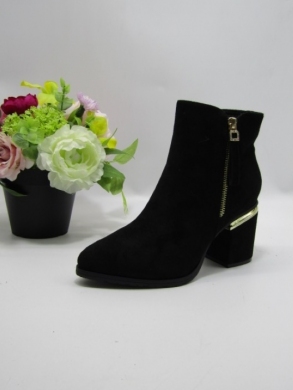 Botki damskie ocieplane na obcasie (36-41) 20338-55 BLACK