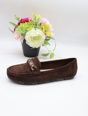 Mokasyny damskie na płaskim (36-41) 2298 BROWN