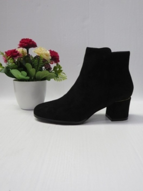 Botki damskie ocieplane na płaskim (36-41) 2607 BLACK