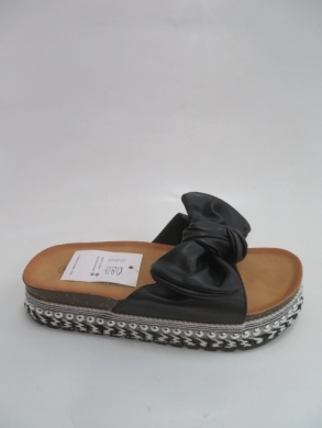 Klapki damskie na płaskim (36-41) 2305-6 BLACK