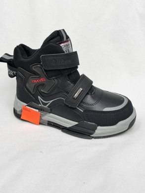 Buty sportowe chłopięce ocieplane (26-31) P813-1 BLACK/RED