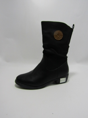 Botki damskie ocieplane na płaskim (36-41) SG883 BLACK