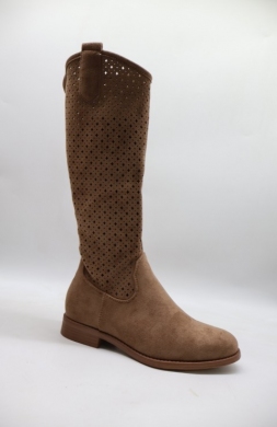 Kozaki damskie na płaskim (36-41) H259 COFFE