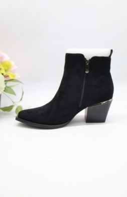Botki damskie na obcasie (36-41) 1986-22 BLACK