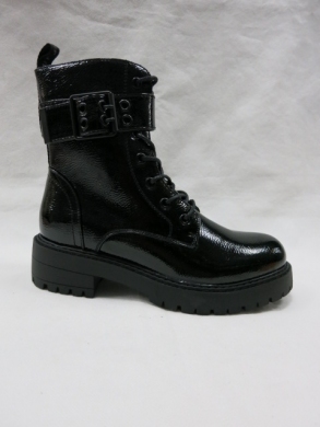 Botki damskie ocieplane na płaskim (36-41) 22004B BLACK
