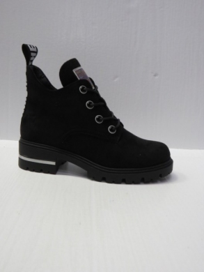 Botki damskie ocieplane na obcasie (36-41) 0-206 BLACK