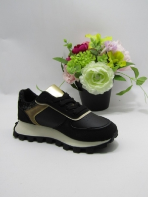 Buty sportowe damskie na płaskim (36-41) 309-24 BLACK