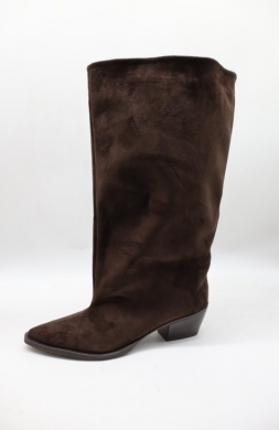 Kozaki damskie na obcasie (36-41) 2578A BROWN