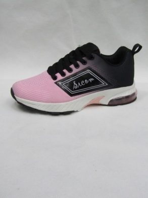 Buty sportowe damskie na płaskim (36-41) SM118-2 BLA/PINK