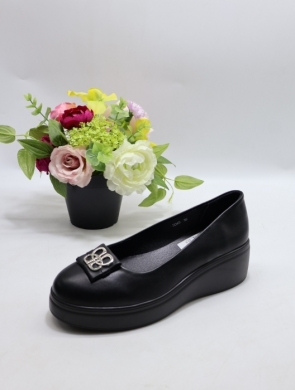 Półbuty damskie na koturnie (36-41) 5045 BLACK