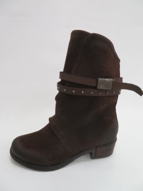 Kozaki damskie jesienne na płaskim (36-41) ST05 BROWN